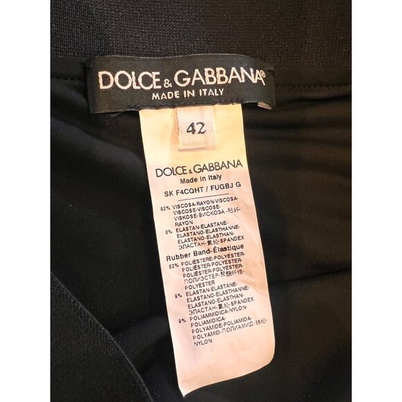 Dolce & Gabbana Drape Detailed Asymmetrical Jersey Skirt Size 42/ US 6/ S - Picture 9 of 12